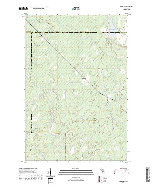 US Topo 7.5-minute map for Woodlawn MI