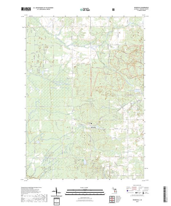 US Topo 7.5-minute map for Woodville MI