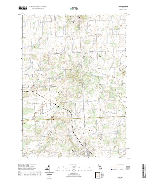 US Topo 7.5-minute map for Yale MI