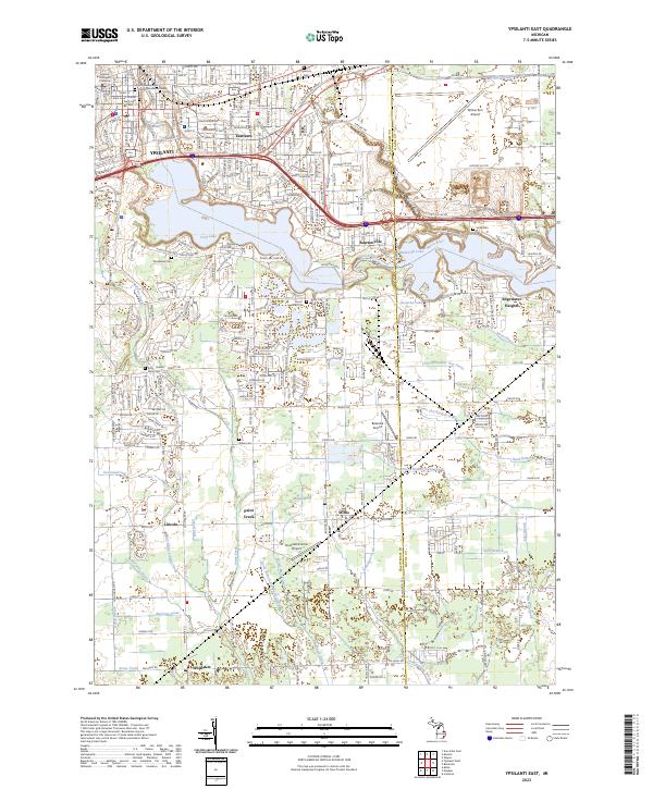 US Topo 7.5-minute map for Ypsilanti East MI