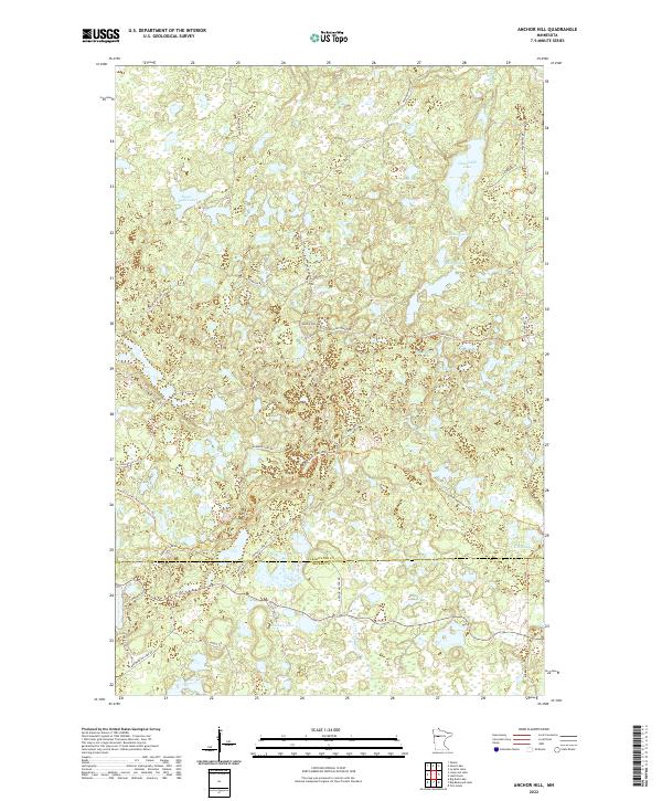 US Topo 7.5-minute map for Anchor Hill MN