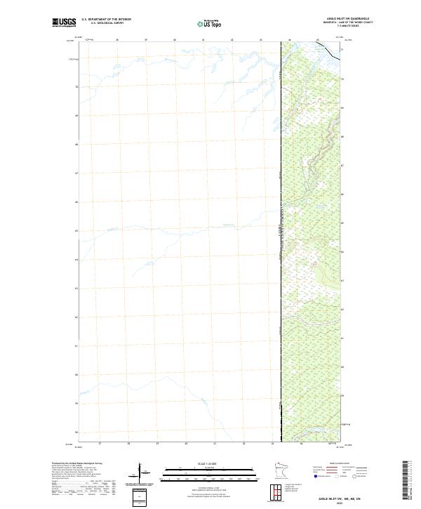 US Topo 7.5-minute map for Angle Inlet SW MNMBON