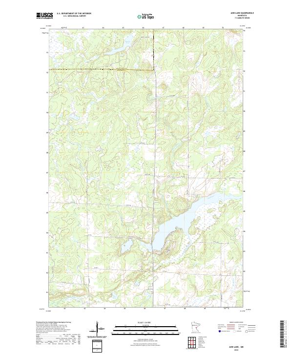 US Topo 7.5-minute map for Ann Lake MN