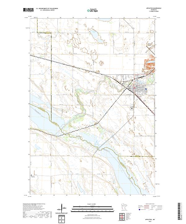 US Topo 7.5-minute map for Appleton MN