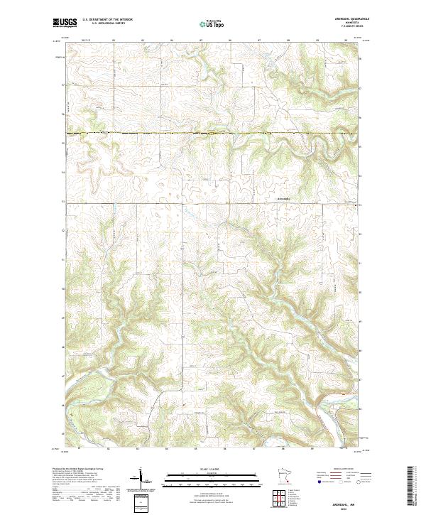 US Topo 7.5-minute map for Arendahl MN