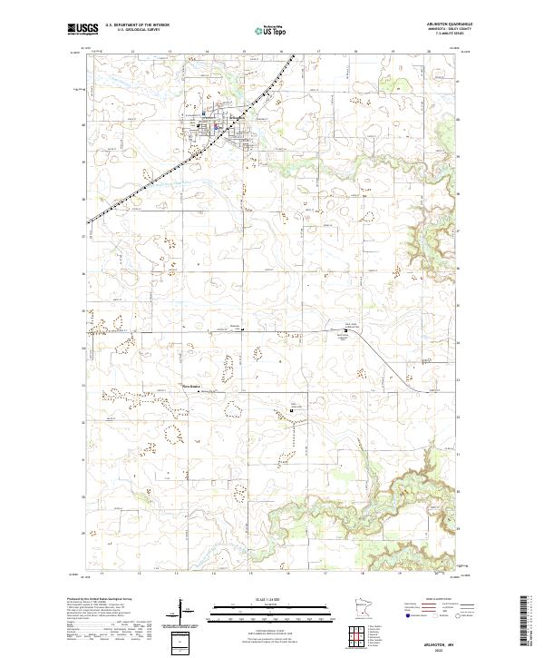 US Topo 7.5-minute map for Arlington MN