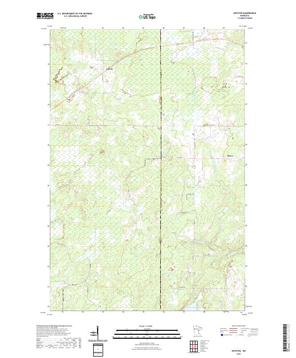 US Topo 7.5-minute map for Arthyde MN