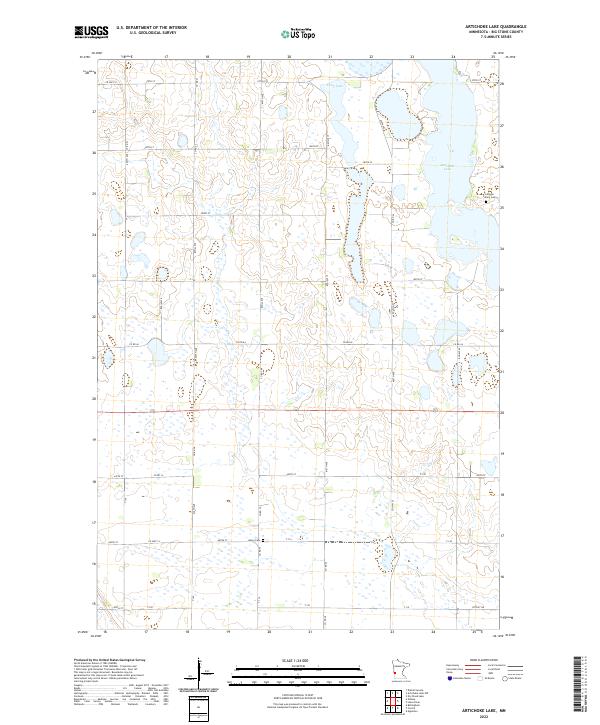 US Topo 7.5-minute map for Artichoke Lake MN