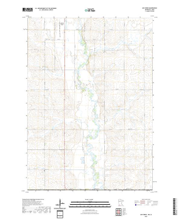 US Topo 7.5-minute map for Ash Creek MNIA