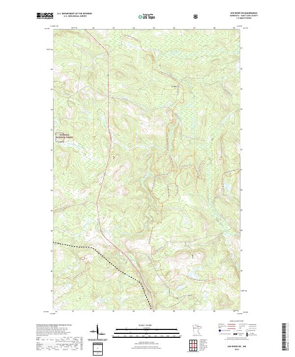 US Topo 7.5-minute map for Ash River SW MN