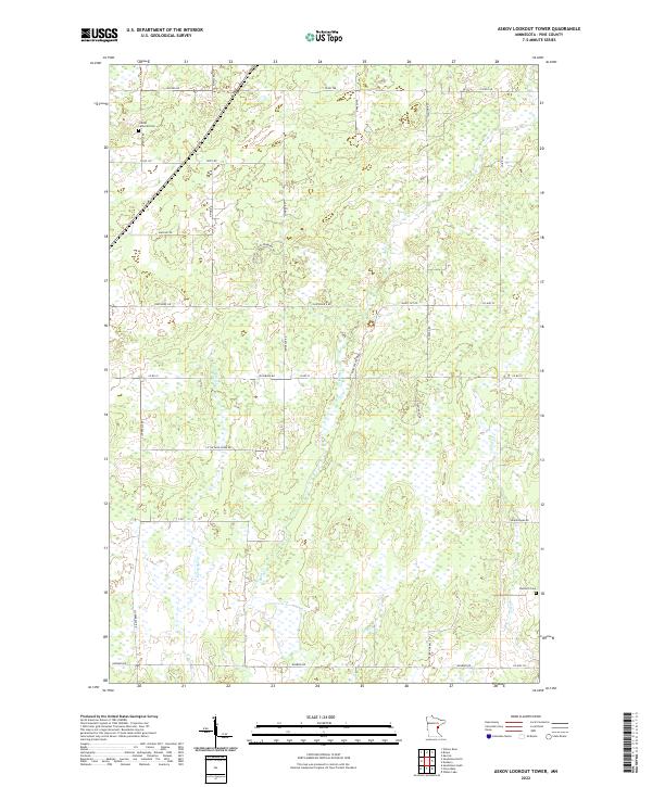 US Topo 7.5-minute map for Askov Lookout Tower MN