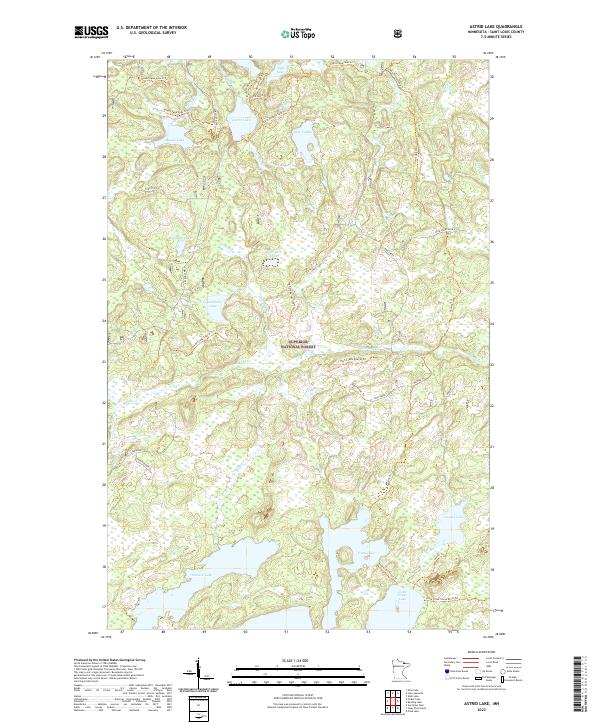 US Topo 7.5-minute map for Astrid Lake MN