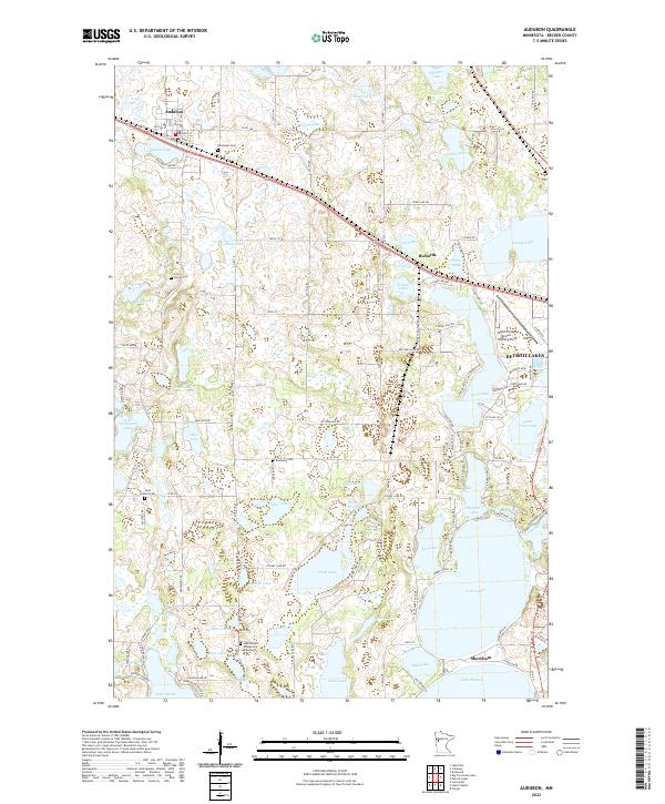 US Topo 7.5-minute map for Audubon MN