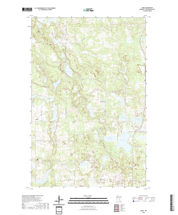 US Topo 7.5-minute map for Aure MN