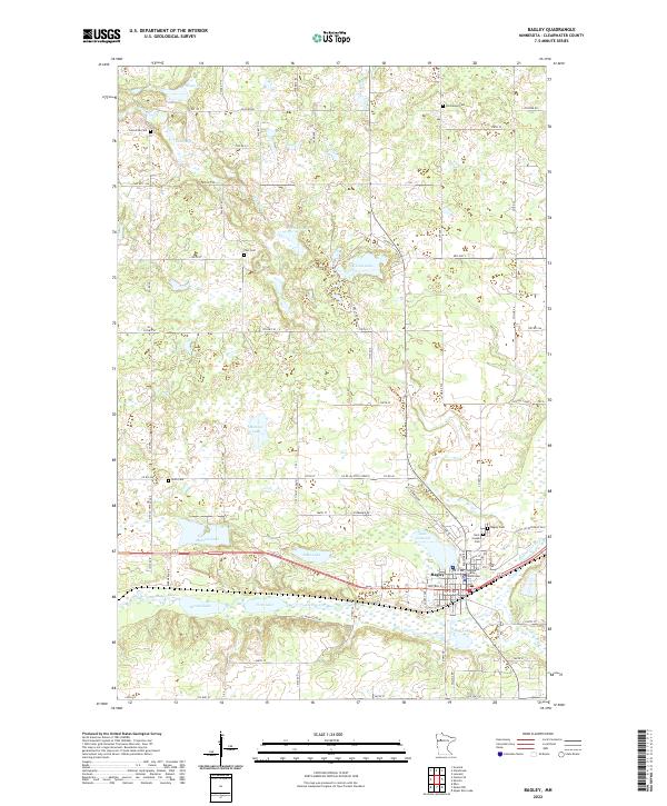 US Topo 7.5-minute map for Bagley MN