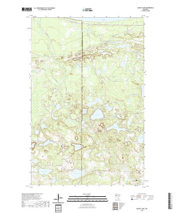 US Topo 7.5-minute map for Bagley Lake MN