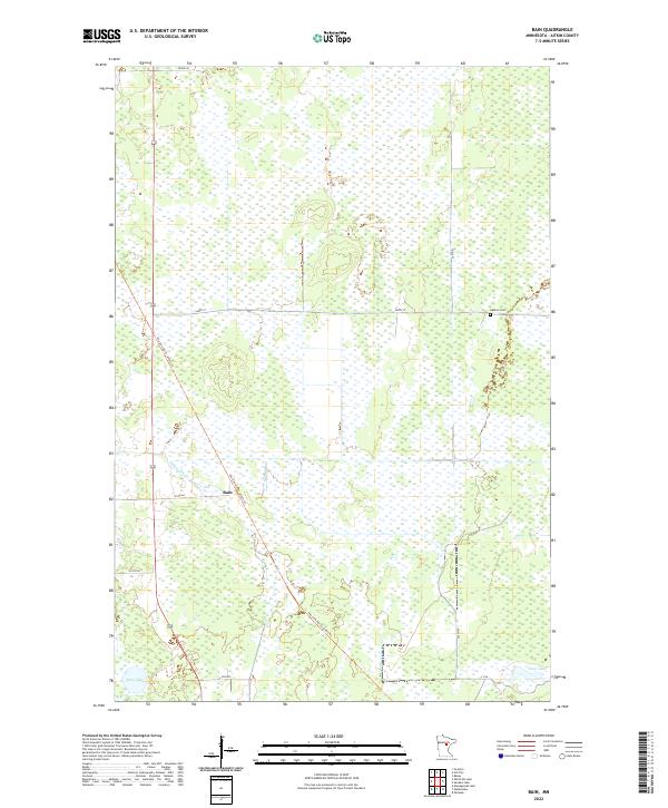 US Topo 7.5-minute map for Bain MN