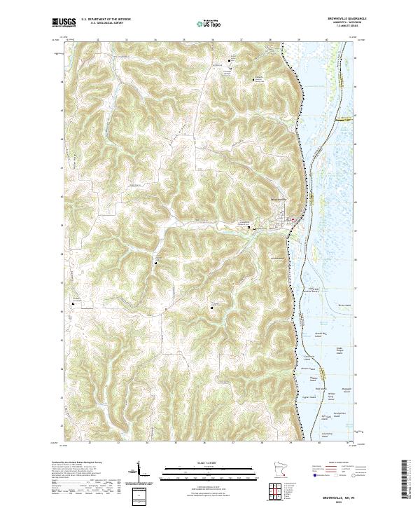 US Topo 7.5-minute map for Brownsville MNWI