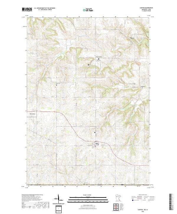 US Topo 7.5-minute map for Canton MNIA