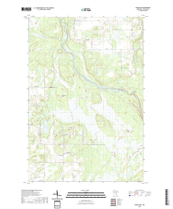 US Topo 7.5-minute map for Cedar Lake MN