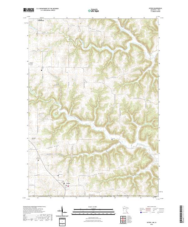 US Topo 7.5-minute map for Eitzen MNIA