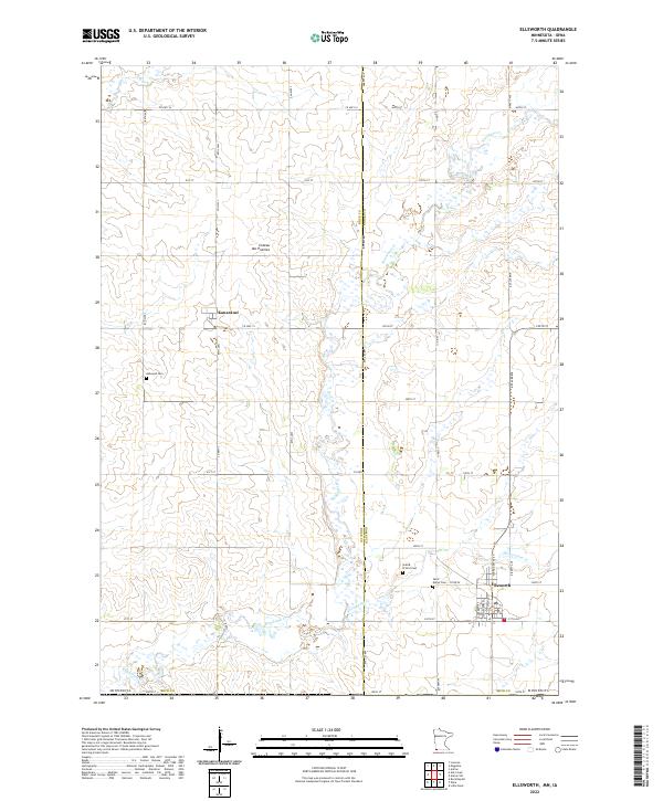 US Topo 7.5-minute map for Ellsworth MNIA