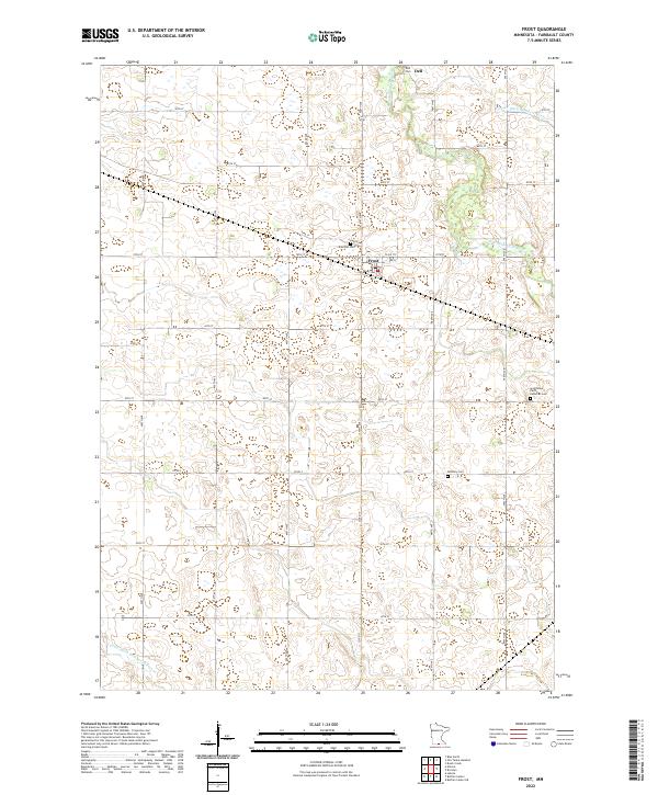 US Topo 7.5-minute map for Frost MN