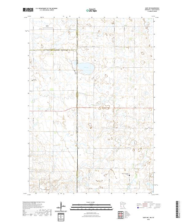 US Topo 7.5-minute map for Gary NW MNSD