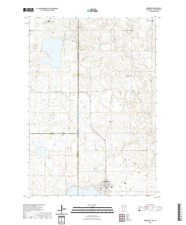 US Topo 7.5-minute map for Hendricks MNSD