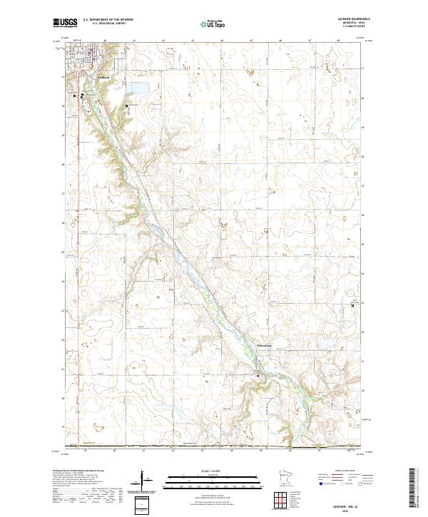 US Topo 7.5-minute map for Jackson MNIA