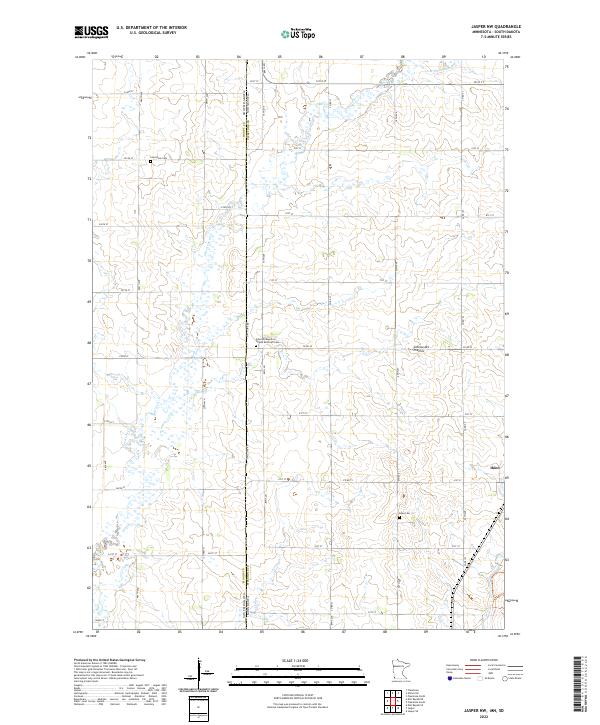 US Topo 7.5-minute map for Jasper NW MNSD