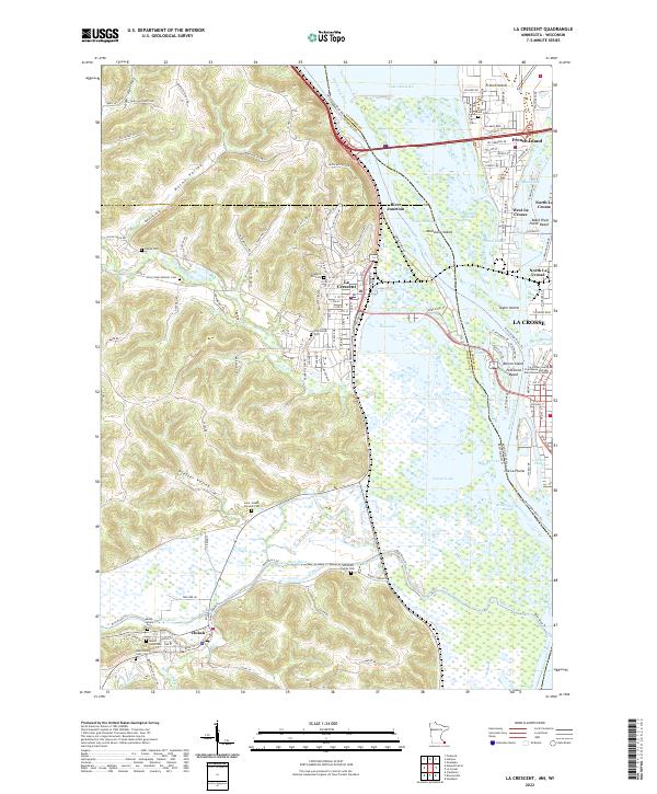 US Topo 7.5-minute map for La Crescent MNWI