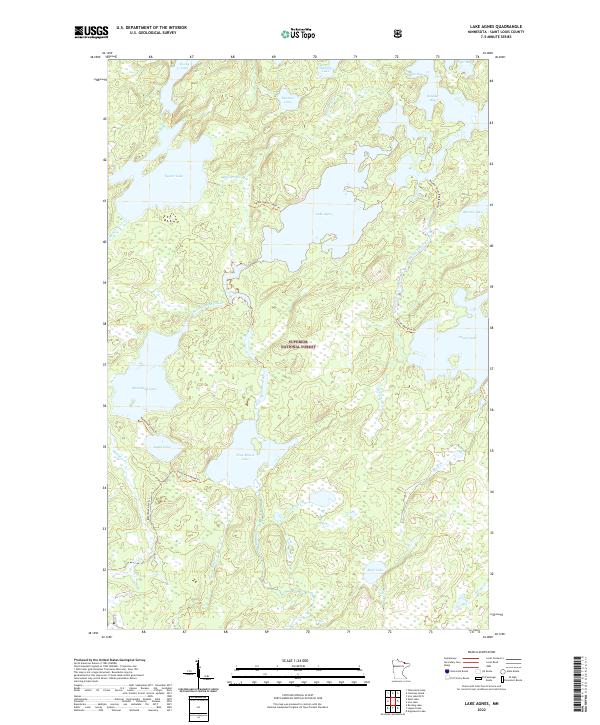 US Topo 7.5-minute map for Lake Agnes MN