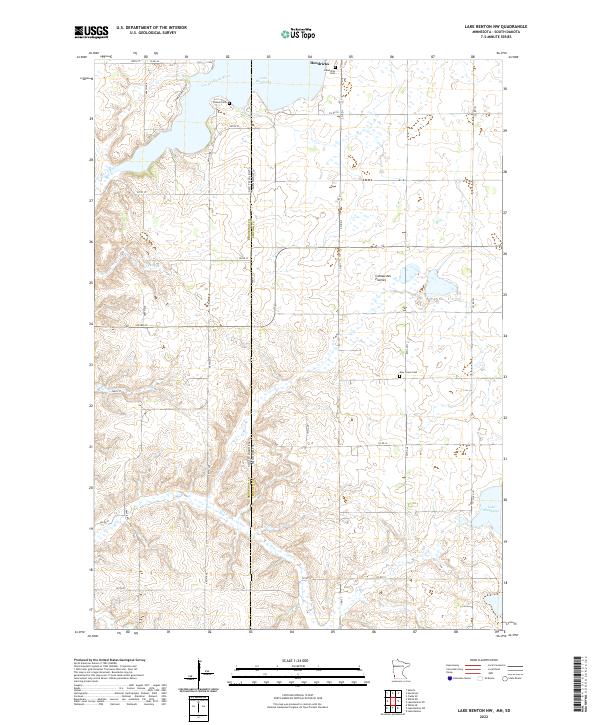 US Topo 7.5-minute map for Lake Benton NW MNSD