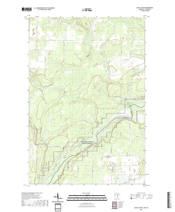 US Topo 7.5-minute map for Lake Clayton MNWI