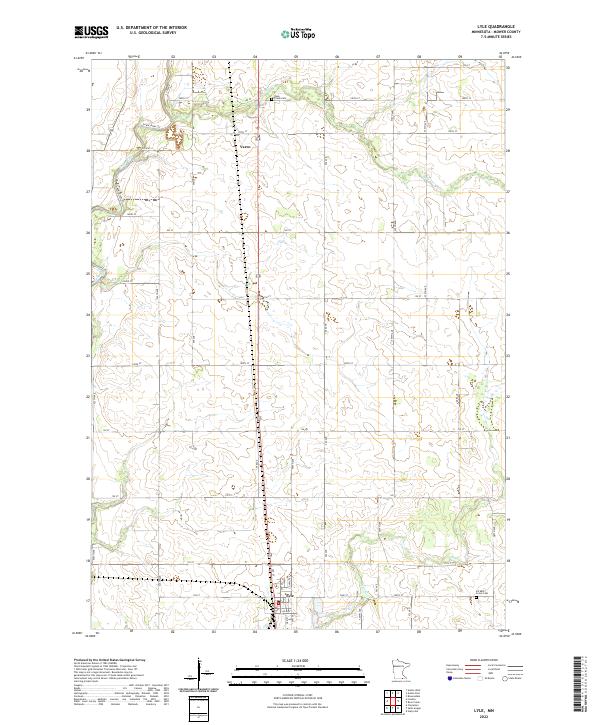 US Topo 7.5-minute map for Lyle MN