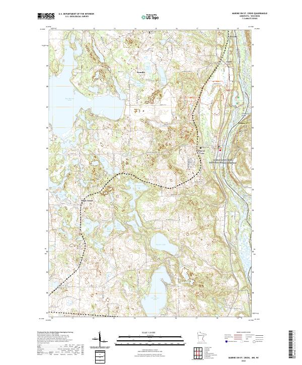 US Topo 7.5-minute map for Marine on St. Croix MNWI