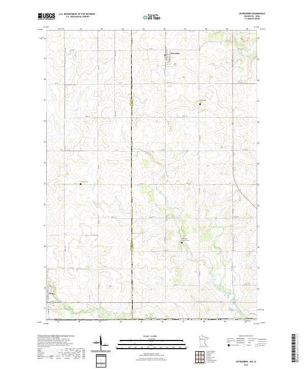 US Topo 7.5-minute map for Ostrander MNIA