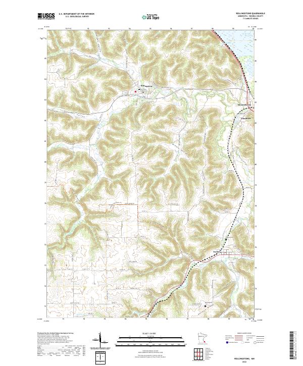 US Topo 7.5-minute map for Rollingstone MN