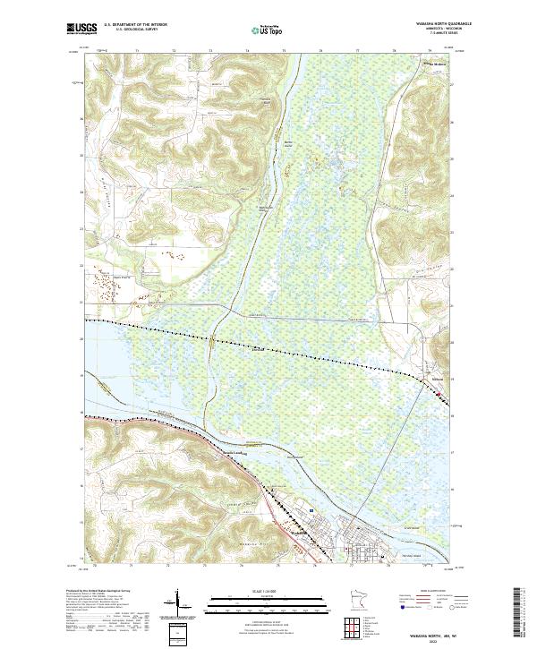 US Topo 7.5-minute map for Wabasha North MNWI