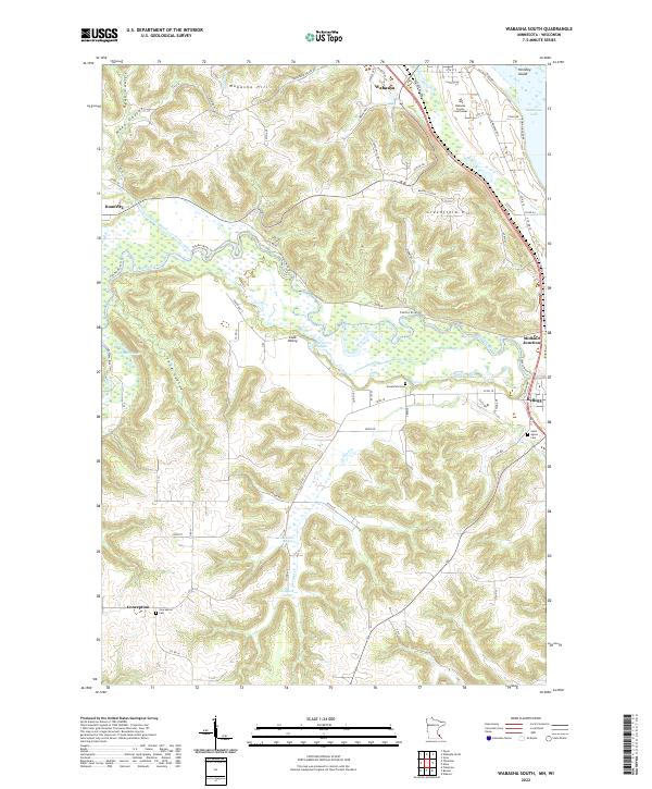 US Topo 7.5-minute map for Wabasha South MNWI