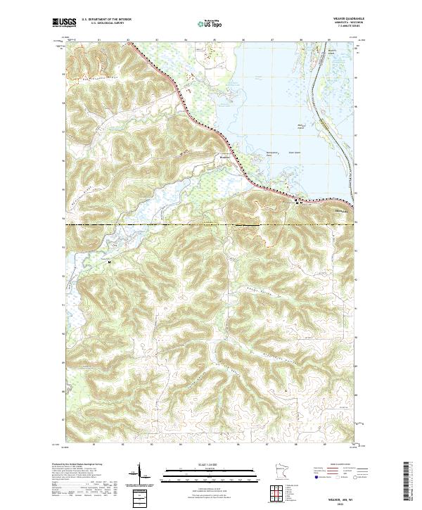 US Topo 7.5-minute map for Weaver MNWI