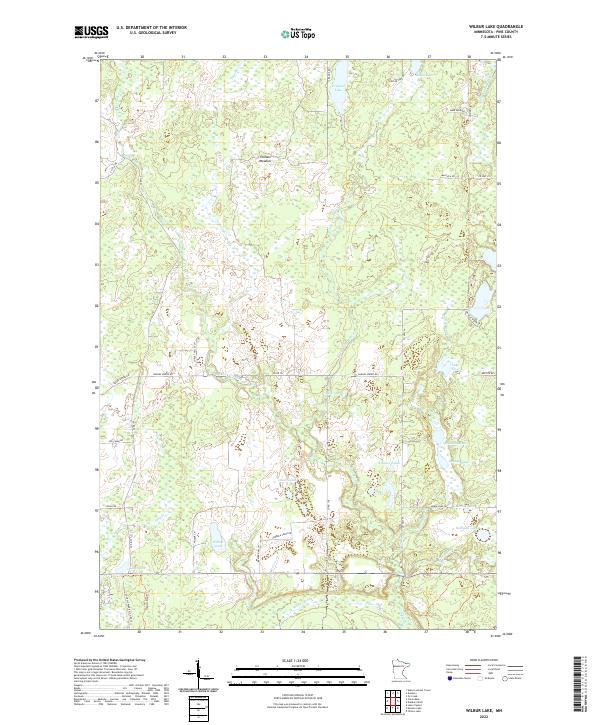 US Topo 7.5-minute map for Wilbur Lake MN