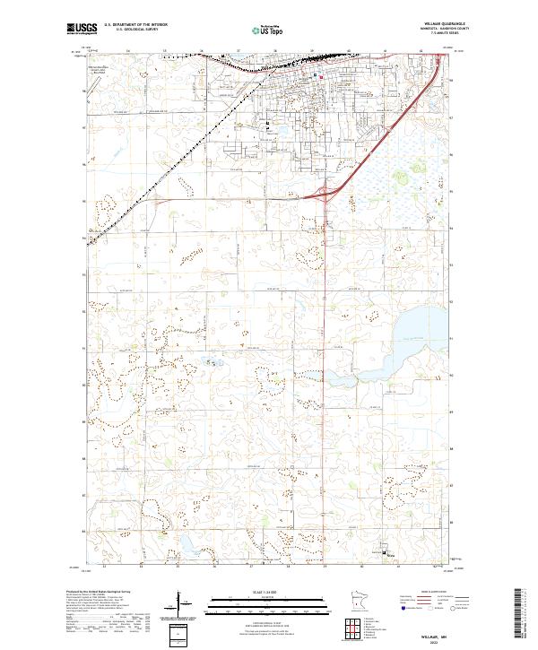 US Topo 7.5-minute map for Willmar MN