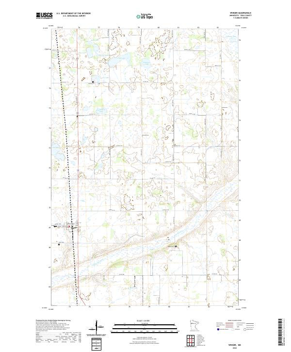 US Topo 7.5-minute map for Winger MN