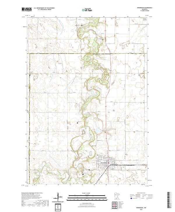 US Topo 7.5-minute map for Winnebago MN