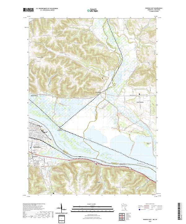 US Topo 7.5-minute map for Winona East MNWI