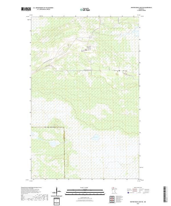 US Topo 7.5-minute map for Winter Road Lake SW MN