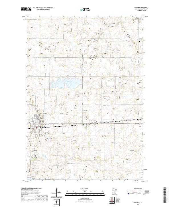 US Topo 7.5-minute map for Winthrop MN