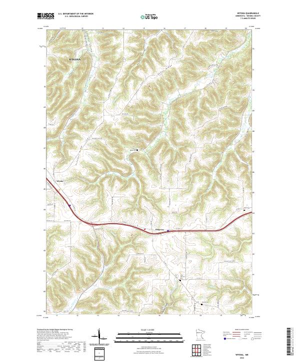 US Topo 7.5-minute map for Witoka MN